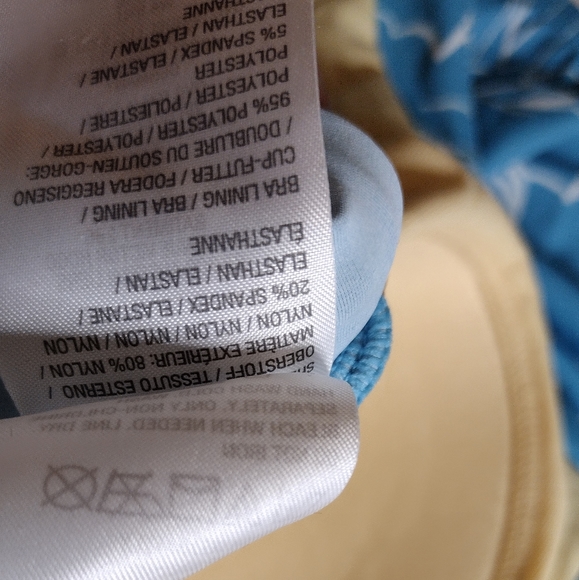 🆕 D & Co.  Blue and white swim top - Picture 3 of 9